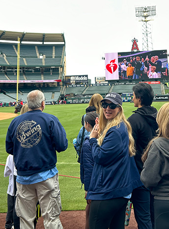 Upwing Energy participating in the heart walk at the Angel's Stadium 